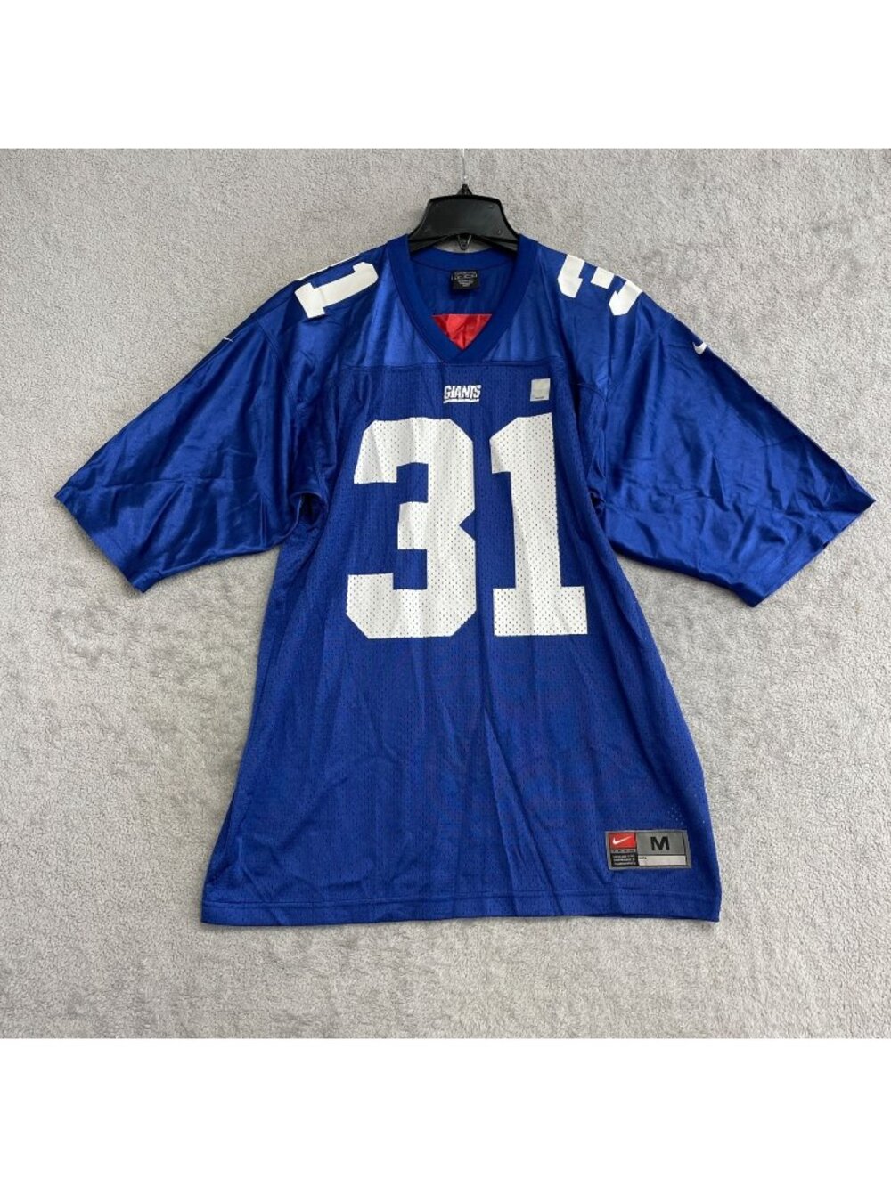 Nike Men's Medium Giants Jason Sehorn #31 Blue NFL Football Jersey P0023